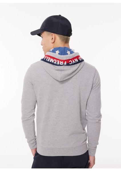 Kapüşon Yaka Gri Melanj Erkek Sweatshırt Fm23W22Fc indirimleri