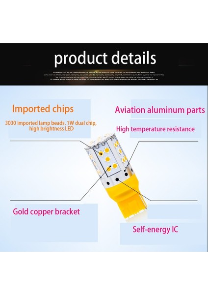 T20 Dekoratif LED Ampul Tek Duy Canbuslı Turuncu 12V / LAAM942-1 indirimleri