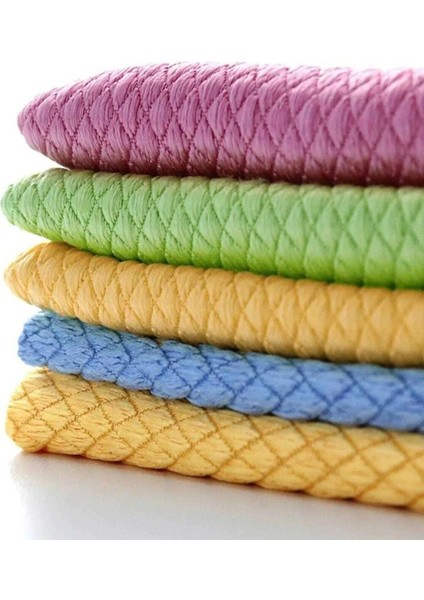 6lı Mikrofiber Baklava Desen Temizlik ve Cam Bezi (30X40)