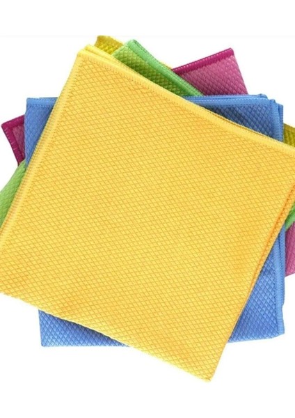 6lı Mikrofiber Baklava Desen Temizlik ve Cam Bezi (30X40)