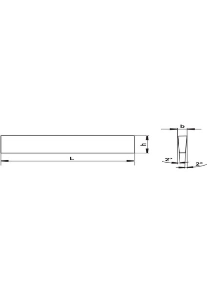 3X12 (1/2'')X160 Poldi DIN4964E Hss Trapez Kesitli Kesme Kalemi