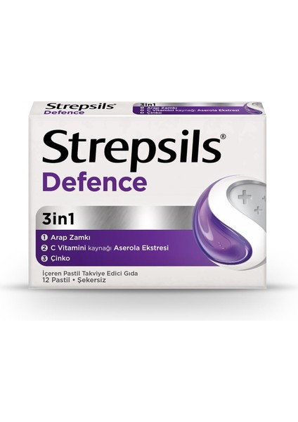 Defence 12 Pastil + Voonka Vitamin-C Portakal Aromalı Takviye Edici Gıda 60 Tablet