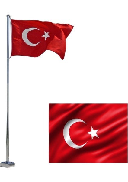 1000 x 1500 Türk Bayrağı Tek Kat Raşel Kumaş