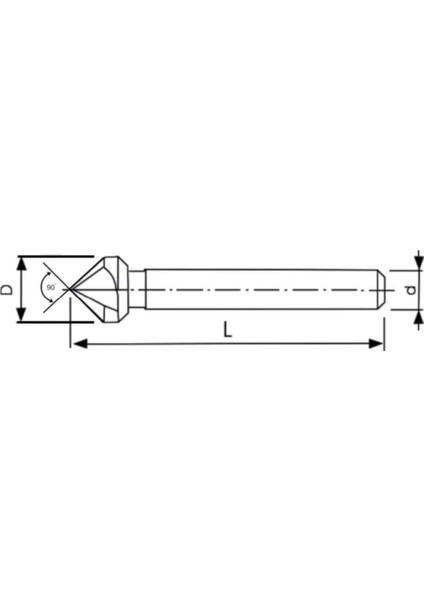 31,5 mm Pld C335 Hss DIN335 90° Havşa Frezesi