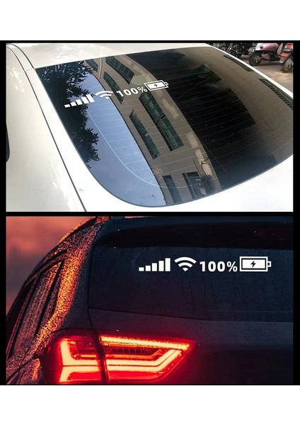 Şarj-Wifi Göstergeli Sticker Beyaz 45*5 cm / YACI126