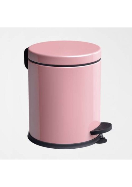 Çelik Metal 5 Litre Pedallı Çöp Kovası Çöp Kutusu Pembe fiyatları