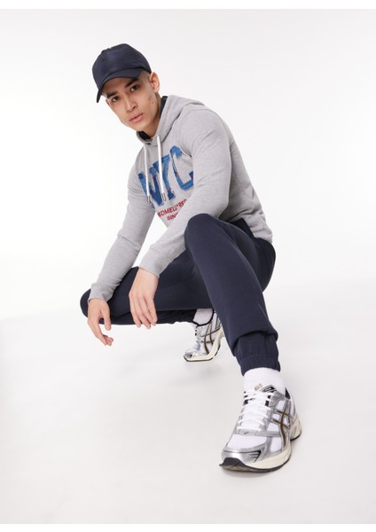 Kapüşon Yaka Gri Melanj Erkek Sweatshırt Fm23W11Fc