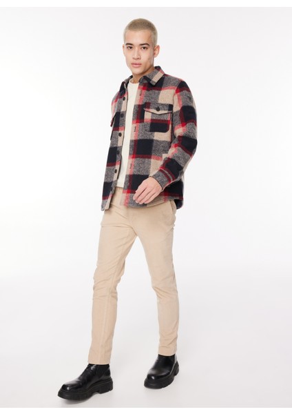 Normal Bel Normal Paça Slim Fit Taş Erkek Pantolon FM23W15PU