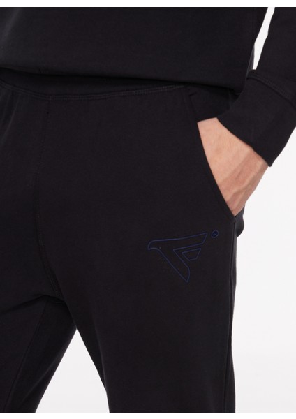 Lastikli Bel Slim Fit Siyah Erkek Eşofman Altı FM23W02PF fırsatları