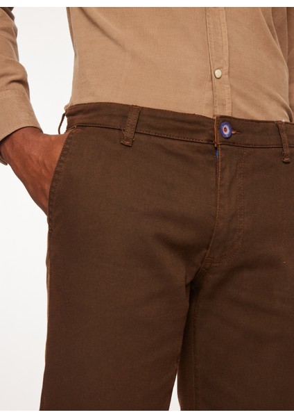 Normal Bel Normal Paça Slim Fit Kahve Erkek Pantolon FM23W20PU fırsatları