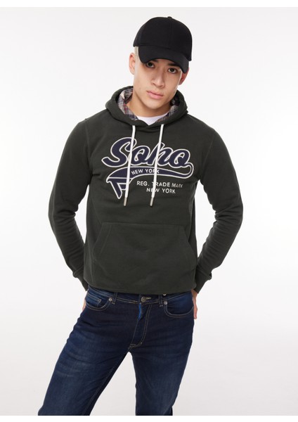 Kapüşon Yaka Kahve Erkek Sweatshırt Fm23W29Fc