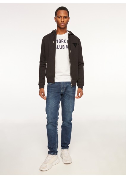 Kapüşon Yaka Siyah Erkek Sweatshırt Fm23W08Fz modelleri