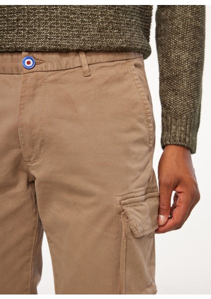 Normal Bel Normal Paça Slim Fit Kahve Erkek Kargo Pantolon Fmnelson