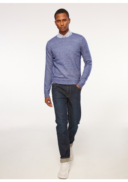 Bisiklet Yaka Slim Fit Saks Erkek Kazak FM23W37MG fiyatları