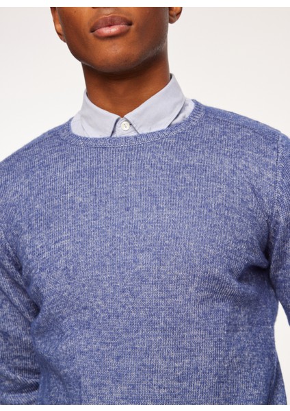 Bisiklet Yaka Slim Fit Saks Erkek Kazak FM23W37MG fırsatları