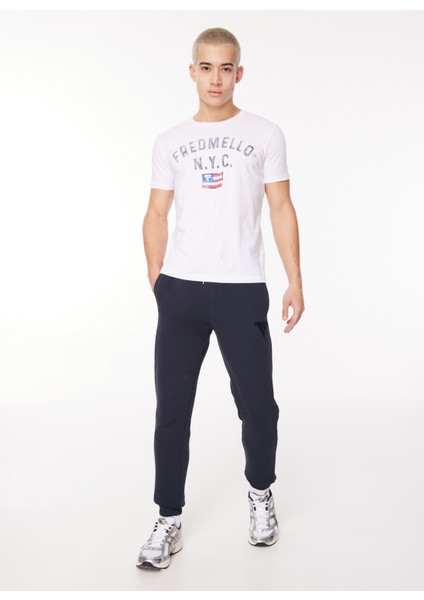 Bisiklet Yaka Beyaz Erkek T-Shirt FM23W11TG fiyatları