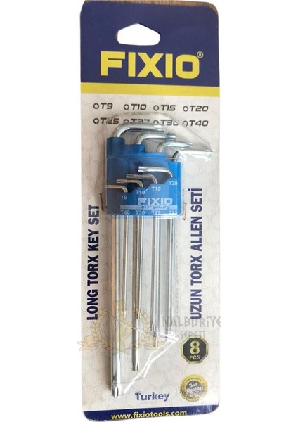 Torx Alyan Anahtar Takımı - Uzun - 8 Parça Tork Allen