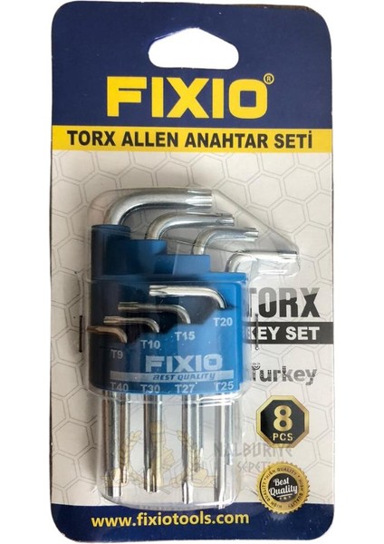 Torx Alyan Anahtar Takımı - Kısa - 8 Parça Tork Allen