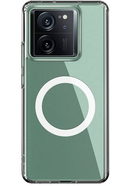 Xiaomi Mi 13T Pro Kılıf Ultra Korumalı Magsafeli Sert Şeffaf Flet Kapak