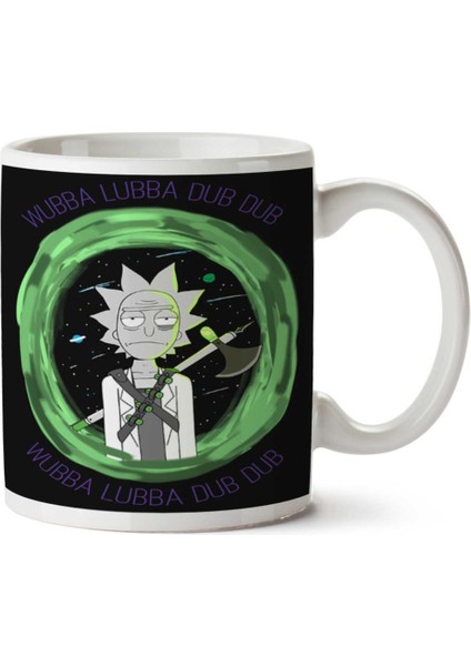 Ax Rick 2 By Wubba Lubba Dub Dub Iki Tarafı Baskılı Kupa Bardak