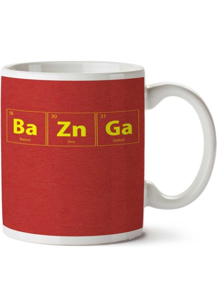 Bazinga Periyodik Cetvel Iki Tarafı Baskılı Kupa Bardak