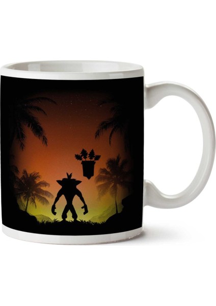 Crash Bandicoot Protector Of The Island Iki Tarafı Baskılı Kupa Bardak