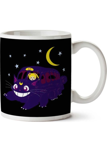 Lunar Express Sailor Moon My Neighbor Totoro Iki Tarafı Baskılı Kupa Bardak