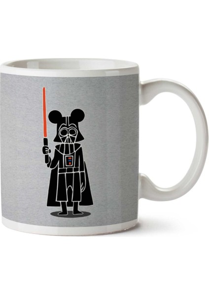 Darth Vader Mouse Mickey Star Wars Disney Iki Tarafı Baskılı Kupa Bardak