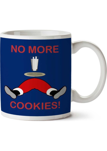 Santa Claus No More Cookies Christmas Iki Tarafı Baskılı Kupa Bardak