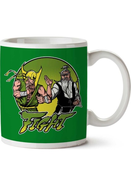 Fight Iron Fist Vs Pai Mei Kill Bill Iki Tarafı Baskılı Kupa Bardak