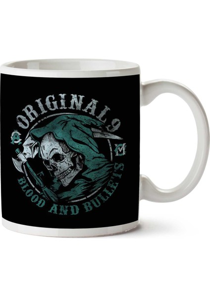 Original 9 Blood And Bullets Sons Of Anarchy Iki Tarafı Baskılı Kupa Bardak