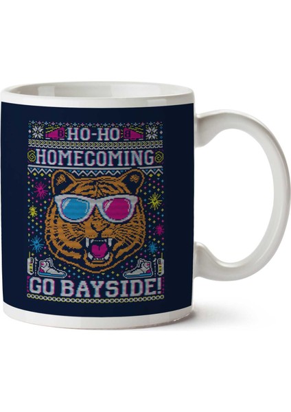 Ho Ho Homecoming Saved By The Bell Christmas Knit Iki Tarafı Baskılı Kupa Bardak