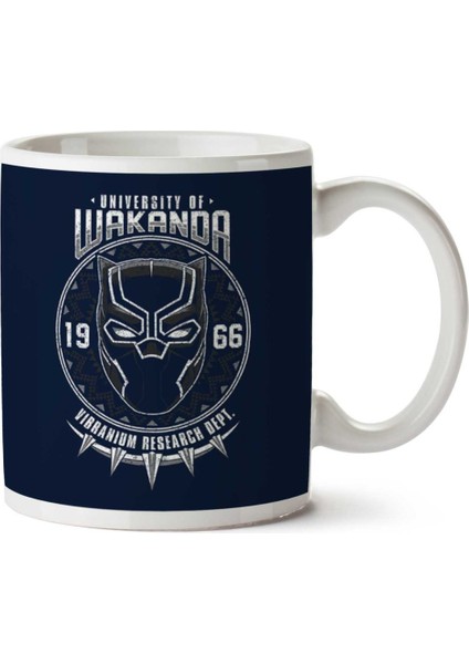 Wakanda Üniversitesi Kara Panter Iki Tarafı Baskılı Kupa Bardak