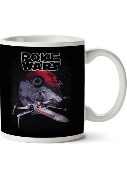 Pokemon Poke Wars Death Star Star Wars Iki Tarafı Baskılı Kupa Bardak