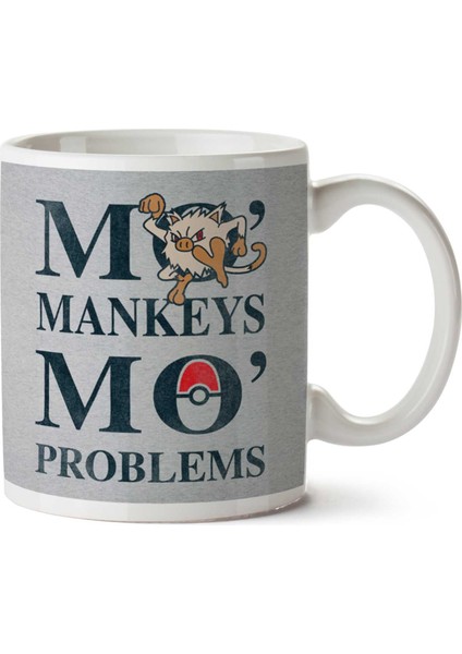 Mo Makeys Mo Problems Pokemon (2) Iki Tarafı Baskılı Kupa Bardak