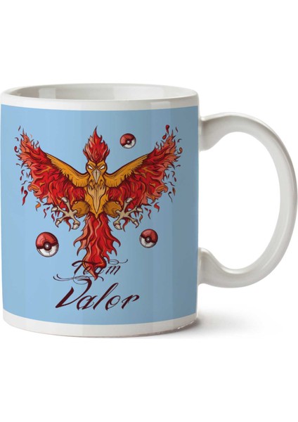 Pokemon Team Valor Moltres Iki Tarafı Baskılı Kupa Bardak