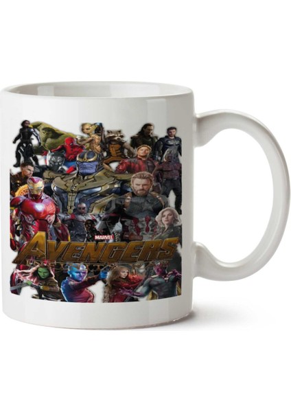 Avengers - Infinity War Iki Tarafı Baskılı Kupa Bardak