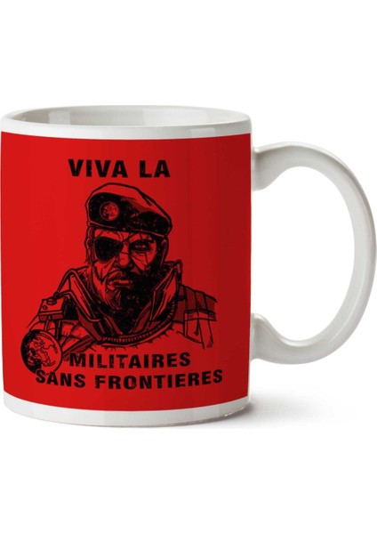 Viva La Militaires Sans Frontieres Iki Tarafı Baskılı Kupa Bardak
