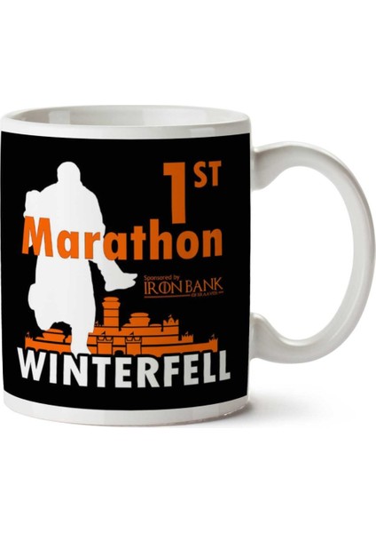 First Marathon Game Of Thrones Iki Tarafı Baskılı Kupa Bardak