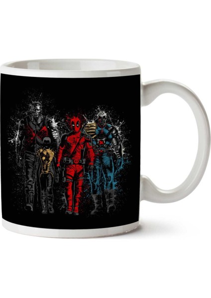 Deadpool Paralı Takım Iki Tarafı Baskılı Kupa Bardak