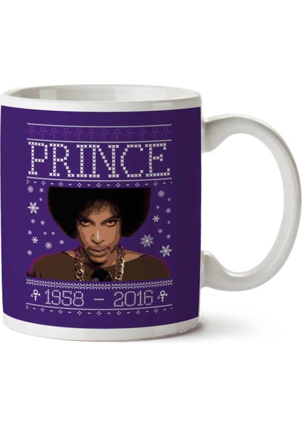 Prince Christmas Knit Iki Tarafı Baskılı Kupa Bardak