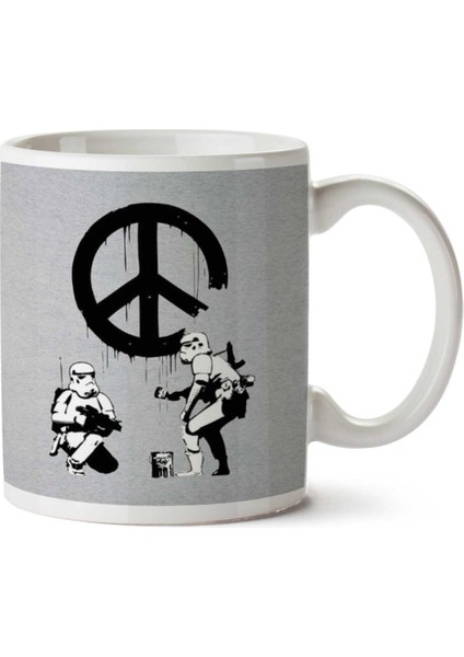 Star Wars Stormtrooper Banksy Iki Tarafı Baskılı Kupa Bardak