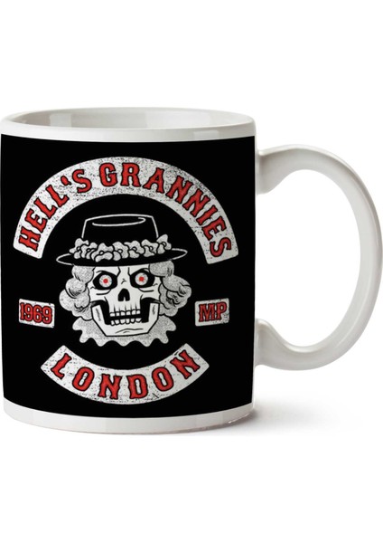 Hells Grannies Monty Python Logo Iki Tarafı Baskılı Kupa Bardak