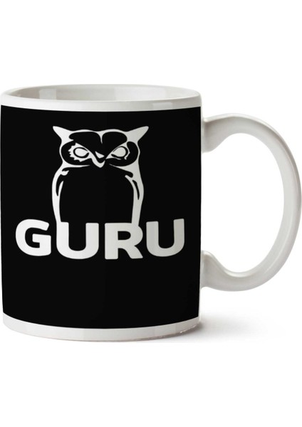 Wise Guru Owl Iki Tarafı Baskılı Kupa Bardak