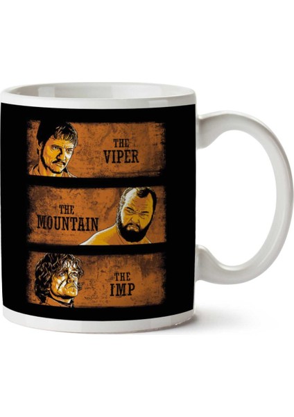Iyi Kötü Çirkin The Viper,the Mountain, The Imp Iki Tarafı Baskılı Kupa Bardak
