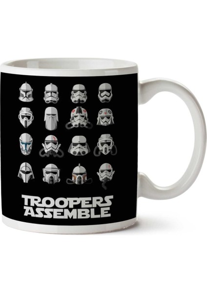 Star Wars Episode 7 The Force Awakens Storm Troopers Assemble Iki Tarafı Baskılı Kupa Bardak