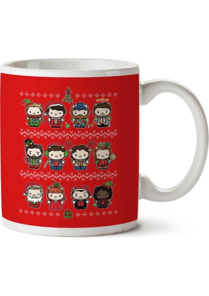 Supernatural A Happy Spn Holiday Christmas Knit Iki Tarafı Baskılı Kupa Bardak