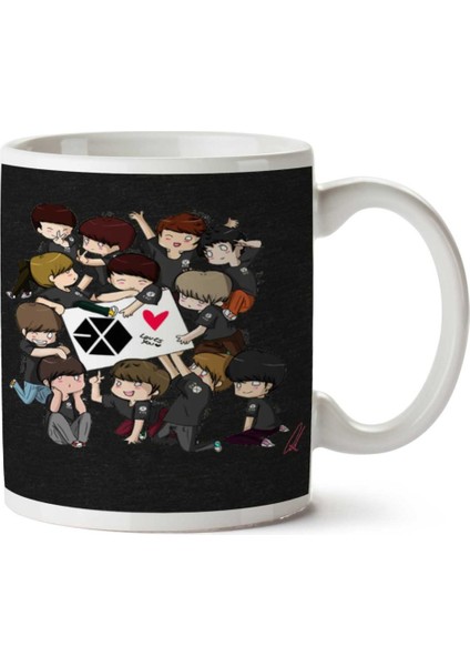 Exo Chıbı Iki Tarafı Baskılı Kupa Bardak