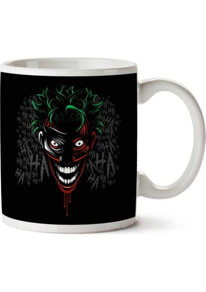 Dark Knight Crazy Joker Iki Tarafı Baskılı Kupa Bardak