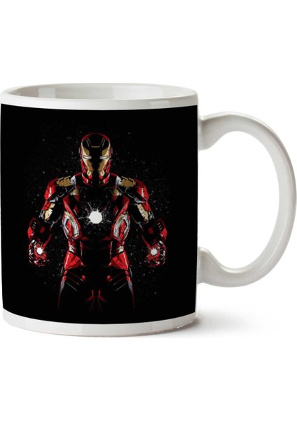 Iron Man Hand Blasters Iki Tarafı Baskılı Kupa Bardak